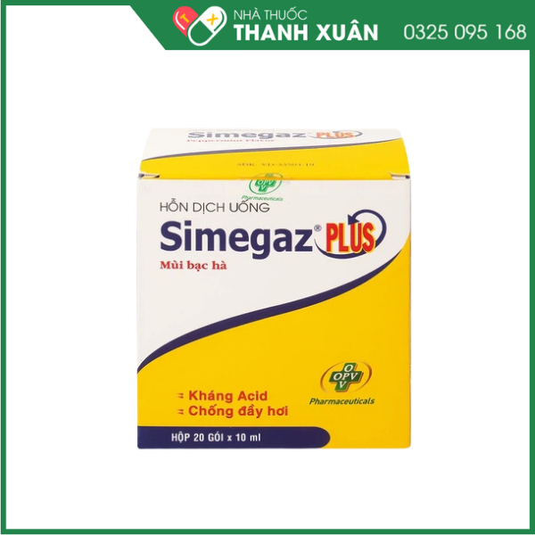 Simegaz Plus điều trị viêm loét dạ dày